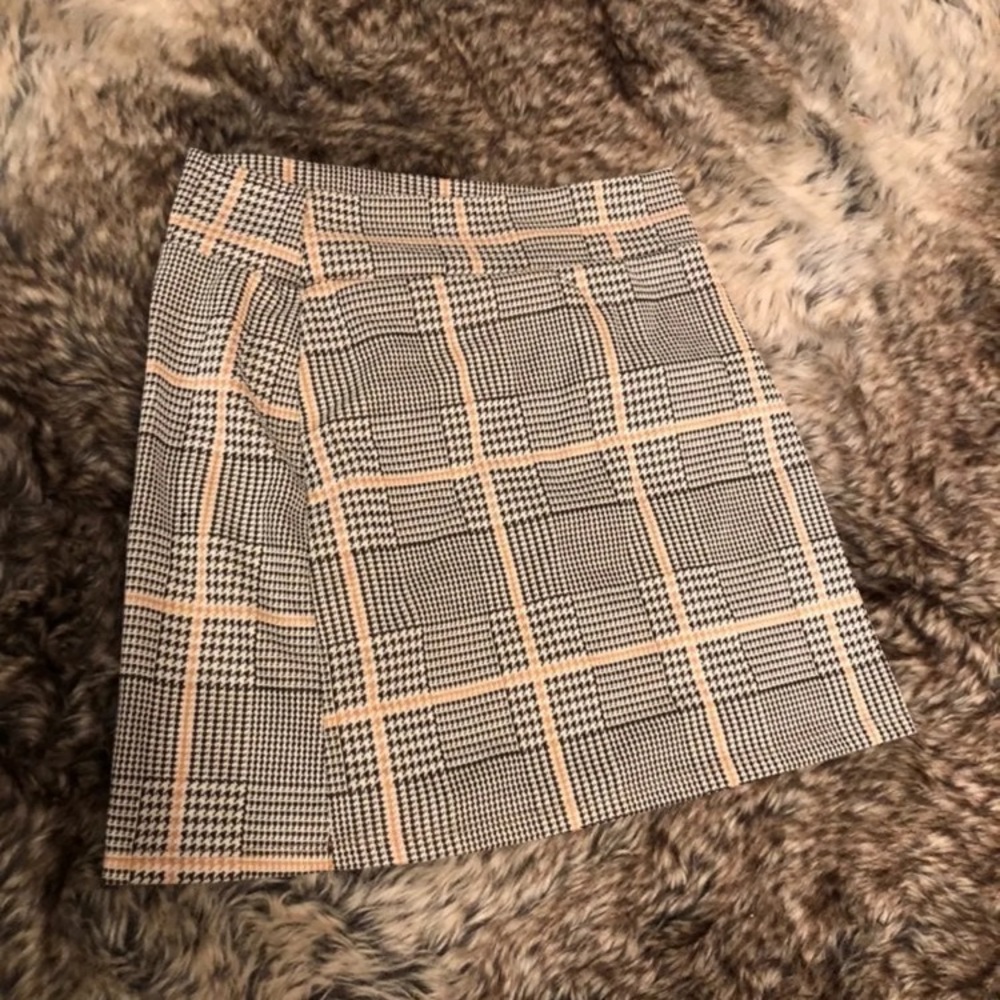 PLAID BODYCON SKIRT SIZE M